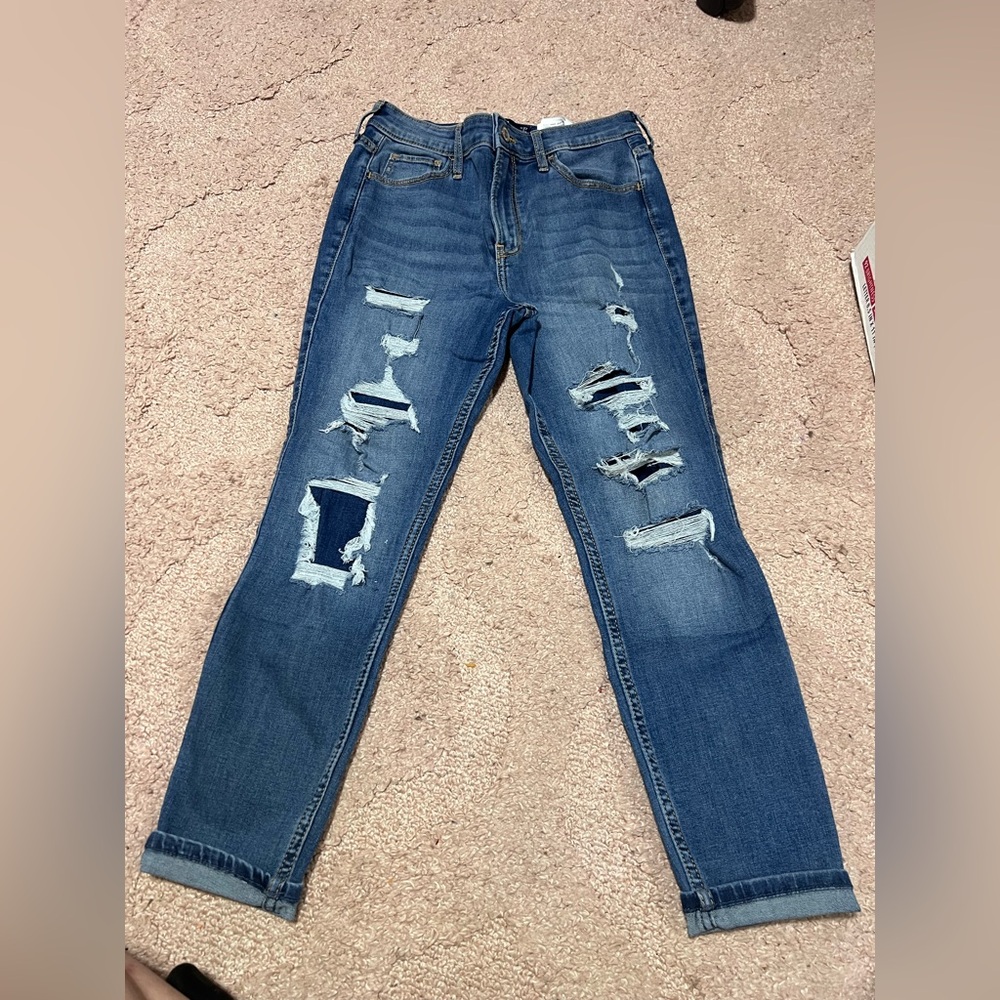 Hollister High Rise Crop Super Skinny Jeans